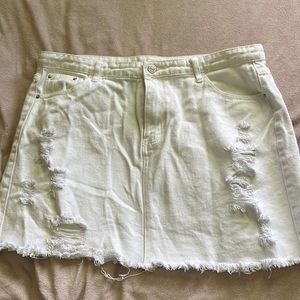 Shein white jean skirt size XL